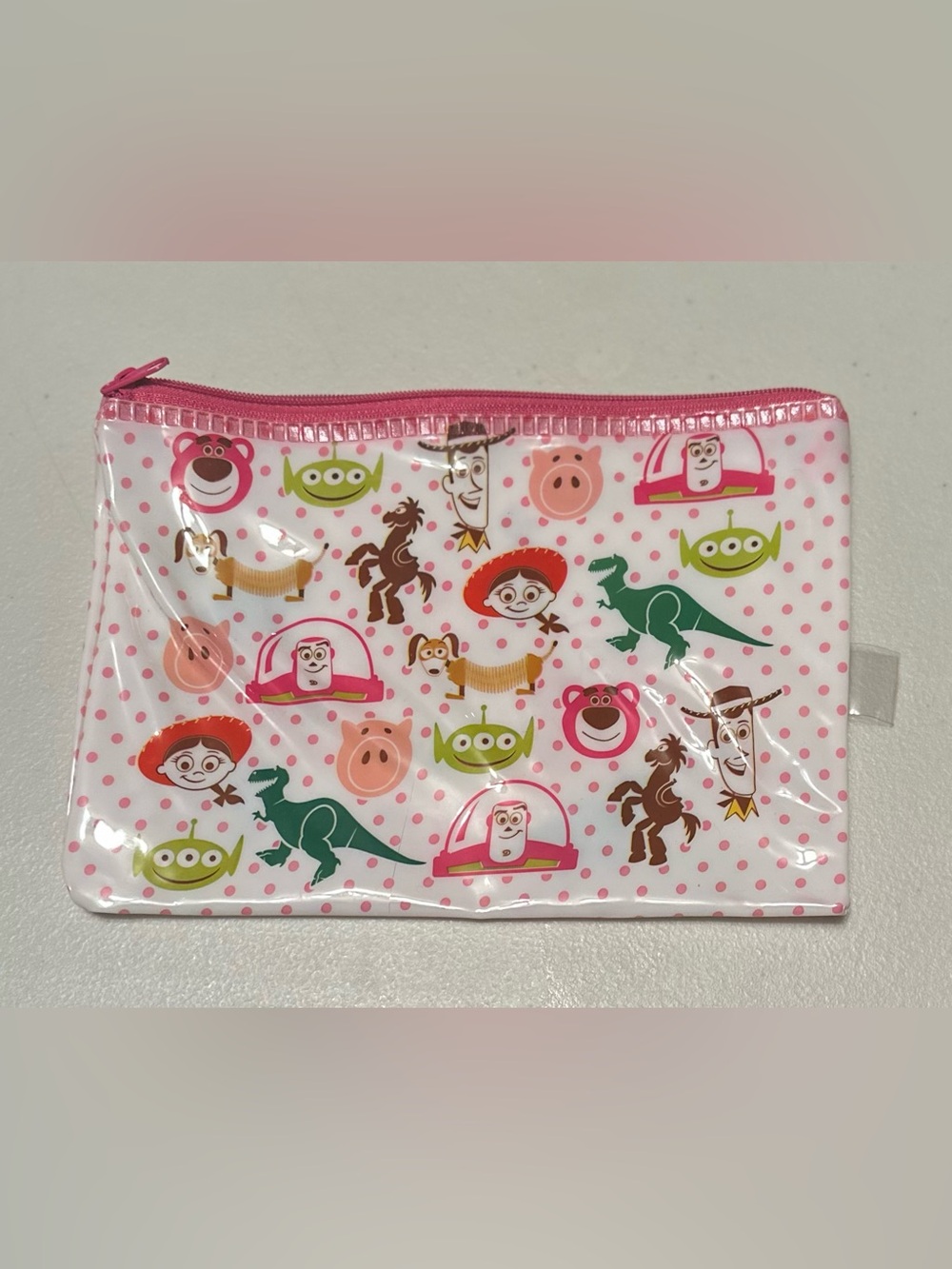 Playful and cute, Toy Story Green Men Zip pouch/make up bag.